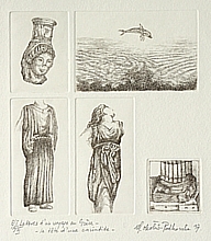 Lettres d'un voyage en Grece – la tete d'une cariatide (17,3x16 cm)